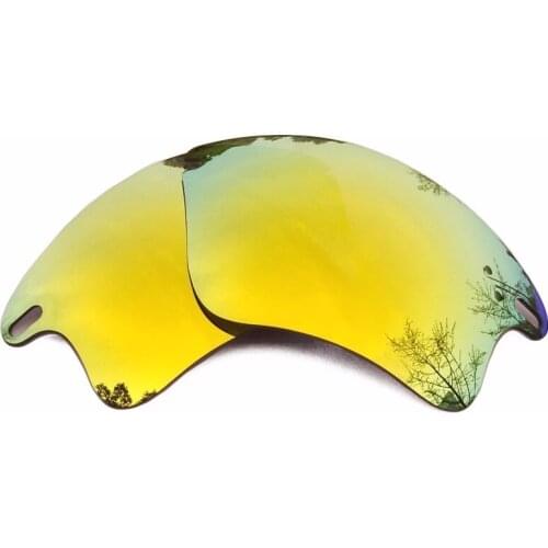 24K Gold Mirrored Polarized Replacement Lenses for Fast Jacket XL Sunglasses Frame 100% UVA & UVB