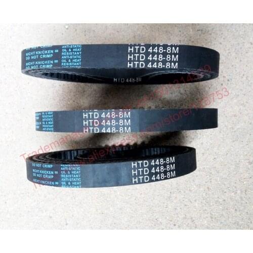 5pcs/lot 448-HTD 8M-10 Timing belt length 448mm width 10mm pitch 8mm Neoprene Rubber HTD8M STD S8M Timing belts freeshipping