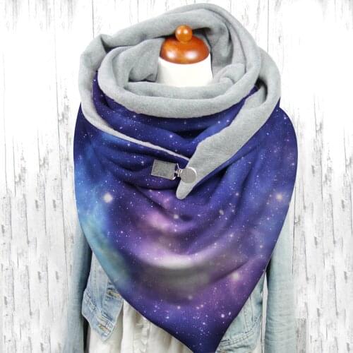 Scarf Women Hijab Designer Clothes Bandana Fashion Winter Women Print Button Soft Wrap Casual Warm Scarves Shawls Echarpe