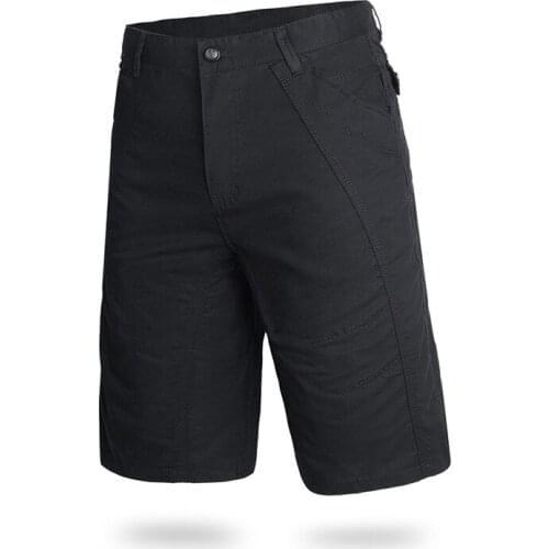 Mens Summer Cotton Bermuda Shorts Loose Casual Outdoor Sportswear Breathable Hiking Camping Fishing Badminton Black Half Pants