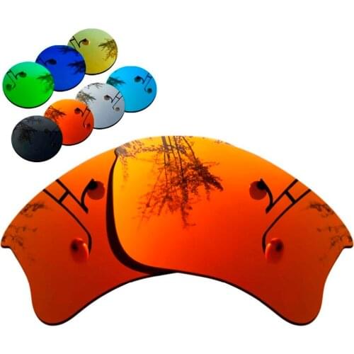 100% Precisely Cut Polarized Replacement Lenses for Flak Jacket XLJ Sunglasses Red Mirrored Coating Color- Choices