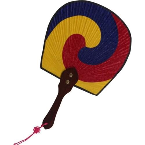 30pcs Korean Style Tai Chi Hand Fan Wood Handle Cloth Fan Covering Craft Ladies Dancing Home Decor SN3672