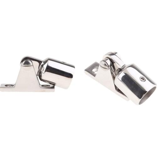 Stainless Steel External Eye End Deck Hinge Bimini Top Fitting Assembly 7/8"