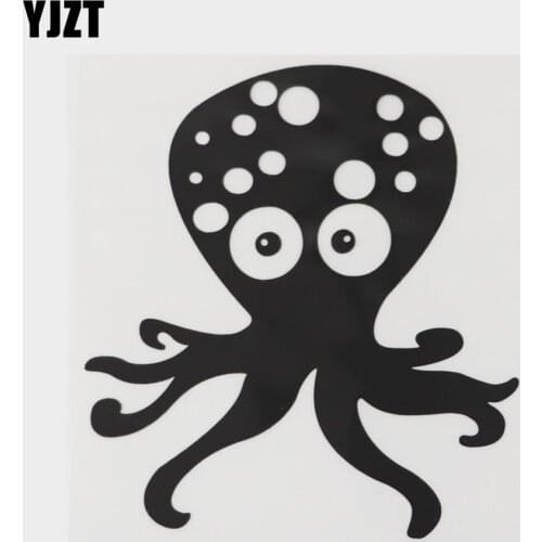 YJZT 13.6CM×15.1CM Marine Animal Octopus Tentacle Vinyl Car Sticker Decal 18A-0167