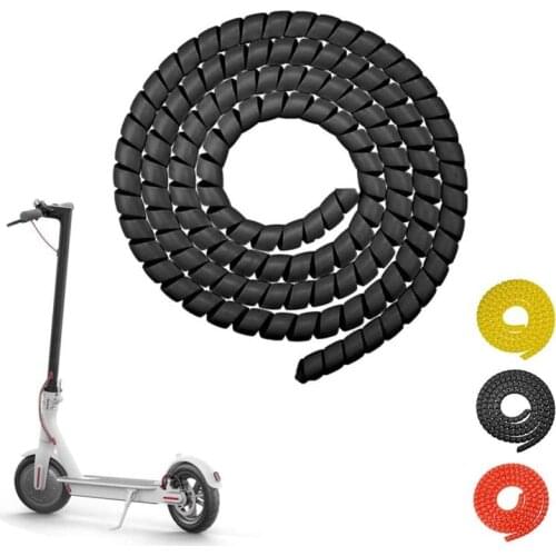 1M Brake Spiral Cable Protector Cover Scooter Line Spiral Tube Protector Spiral Wire Compatible for Xiaomi M365/1S/Pro/MaxG30