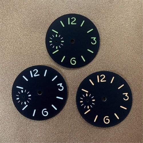 34.5MM Green Luminous Watch Dial for ETA6497/ ETA6498/ST3600/ST3620 Watch Movement Upgrade Repair Part