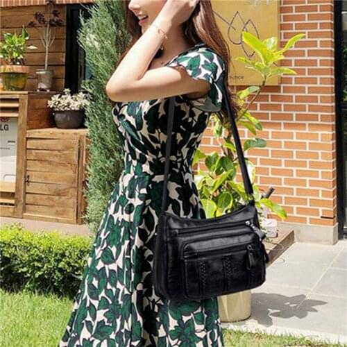 Womens Bag Middle-aged Bag Mothers Bag Fashion Multi-layer Large Capacity Single Shoulder Bag Mother-in-law Buy Vegetable Bag