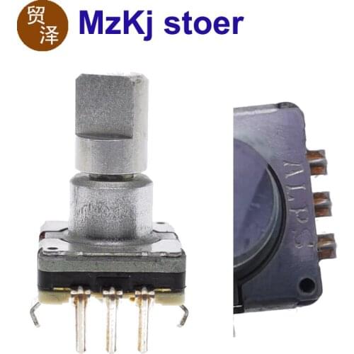 10PC HOT NEW EC11 13.5MM 5PIN ALPS Encoder Push On Switch Positioning number 30 Pulse number 15