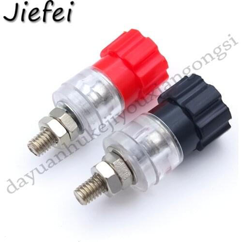 4Pcs Red Black Shell 4mm Thread Binding 4mm Socket Post Terminal Connector