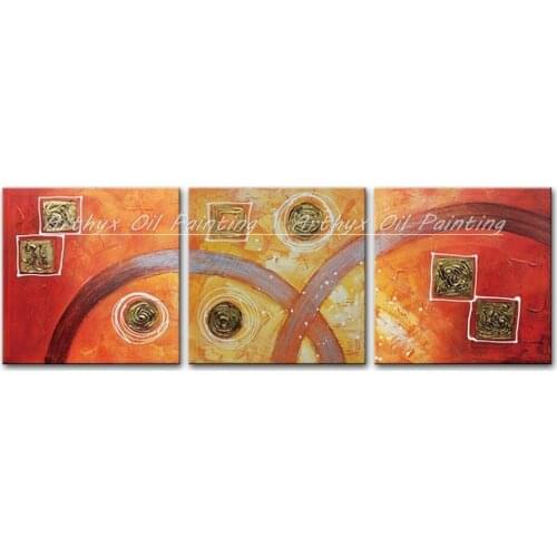 Arthyx Hand Painted 3Panels/Set Abstract Oil Painting On Canvas Living Room Home Wall Decoration Pop Art Wall Pictures No Framed