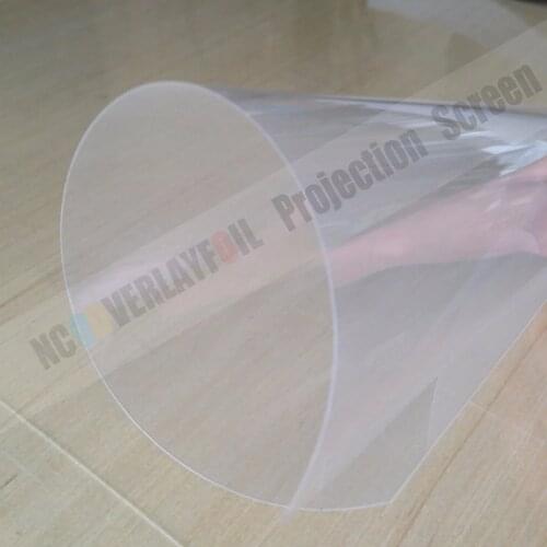 Free delivery NEW VRSION Self-Adhesive Transparent Rear Projection Film for hologram display 1.524 X 10 Meters