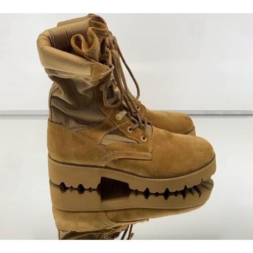 Street Style Martin Boots 2021 Autumn Suede Leather Womens Shoes Flat Bottom Casual Lace-up Height Increasing Chelsea Boot Bota