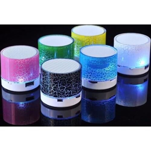 Colorful Mini Bluetooth Speaker Wireless Loudspeaker Crack LED TF Card USB Subwoofer MP3 Music Sound Column for PC Mobile Phone