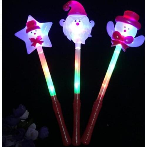 Kids LED Light-Up cartoon Glow Sticks Girls Princess Flashing Fairy Wand Sticks Party Dress Christmas New Year decoration