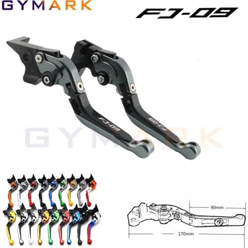For Yamaha FZ-09 / MT-09 / SR FJ-09 2014-2018 2017 Laser Logo (FZ-09) Blue + Titanium New CNC Motorcycle Brake Clutch Levers