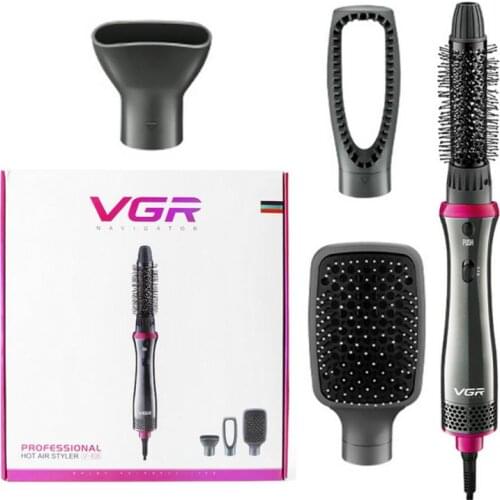 Electric Hot Air Brush Multifunctional Negative Dryer Brush Hair Straightener Curler Comb Hairdressing Styling Tool for Salon