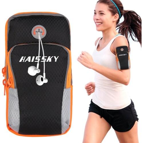 HAISSKY-bolsa para deportes al aire libre, brazalete para correr para iPhone 12 11 Pro Max SE 2020 X XR, resistente al agua, gim