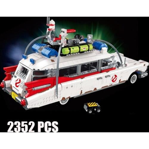 Movie Series GHOSTBUSTERS ECTO-1 Car Building Blocks Compatible 10274 2352pcs Bricks With LED Sets Toys Gifts
