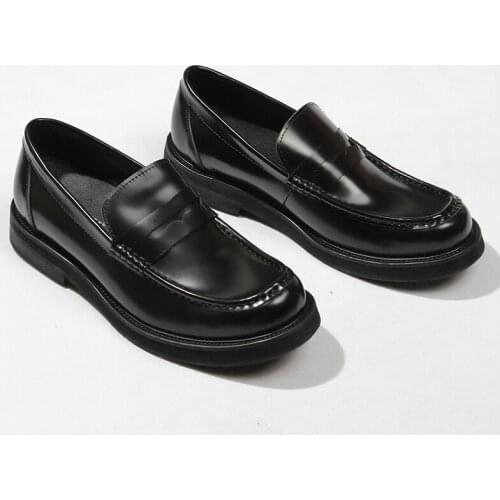 British Style Leisure Loafers Men Genuine leather Handmade Black Formal Suit Dress Shoes Breathable Driving Boats