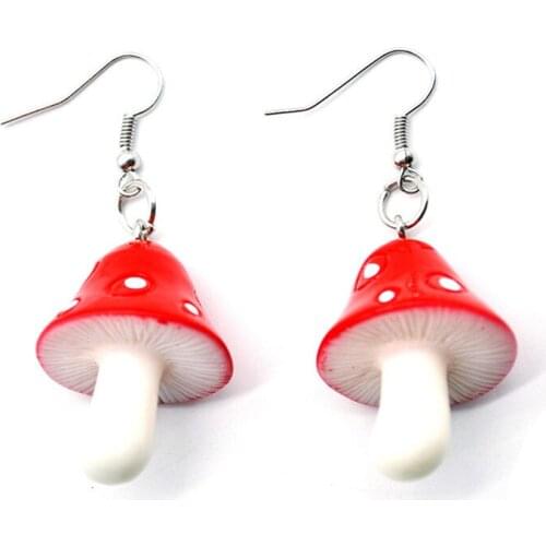 Simulation Mushroom Earring Women Fashion Cute Multicolor Earring For Students Girl Fashion Jewelry Accessories Gift