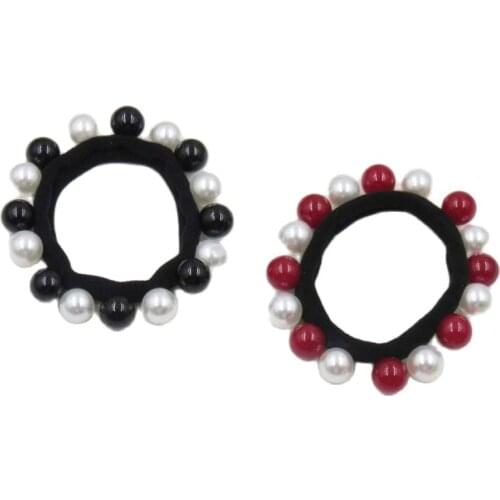 10PCS/LOT Fashion All beads Elastic Hair Bands Toys For Girls Handmade Bow Headband Scrunchy Kids Hair Accessories For Women