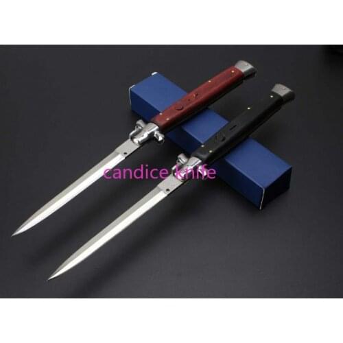 13 inches Italy knife Rosewood handle 440C blade mirror surface AB long knife tactical hunting survival folding knife xmas gift