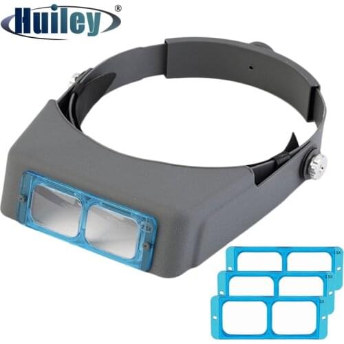 Head Wearing Glasses Magnifier for Low Vision Headband Eyewear Loupe Repair Third Hand Helmet Magnifying Glass Spectacles