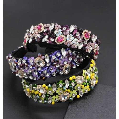 Exaggerated personality headband Baroque luxury heavy work exaggerated wild temperament headband 955