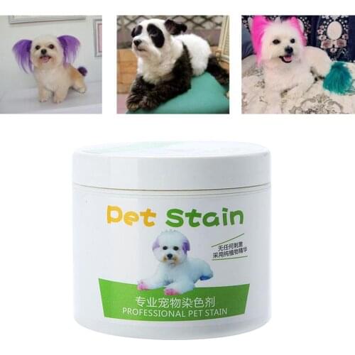 100ml Professional Pet Stain Anti Allergic Cat Dog Hair Dye Cream Coloring Agent Pet Dirty Hair Dye Bleach Pet Fur Care Cream