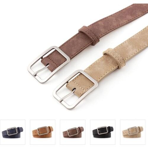 Q New Fashion Womens Adjustable Rectangle Casual Ladies Belt For Jeans Modeling Belt All-matching PU Leather Belt cinturon mujer