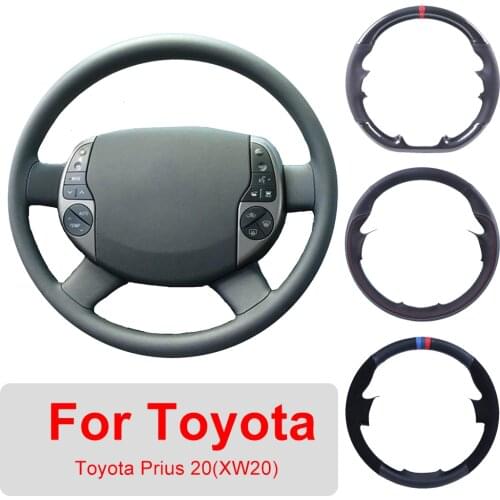 Hand Sewing Customized Car Steering Wheel Cover For Toyota Prius 20(XW20) 2004 2005 2006 2007 2008 2009 Leather Protective Wrap