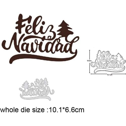 Merry Christmas Metal Cutting Dies for DIY Scrapbooking dies Photo Card Making Decorative Craft Embossing Die Cuts Stencils dies