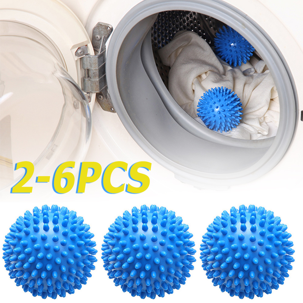 2pcs 6.5cm Laundry Ball PVC Dryer Balls Reusable Clean Tools Laundry Drying Fabric Softener Ball Clothes Washing Accessories