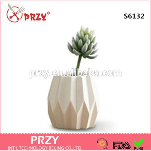 Silicone Mold 3D Vase Flower Ornament Home Decoration Cement Pots Molds Nordic Ceramic Moulds Silicone Rubber PRZY Eco-friendly