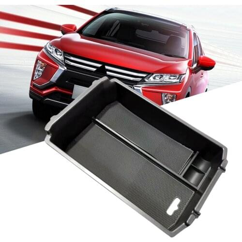 Car Styling Plastic Interior Central Armrest Storage Box Holder Organizer Tray For Mitsubishi Eclipse Cross 2018 2019