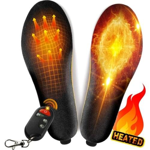 1800mAh Remote Control Heating Insole with Rechargeable Battery Heated Insoles Winter Shoes Pads For Ski Hunting Size-EUR35-46