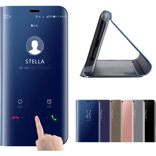 Smart View Mirror Flip Case For Xiaomi Redmi Note 5 6 Pro 4 4X 6A S2 5 Plus Note4 Global Cover on xiaomi Mi A2 Lite SE A1 8 Lite