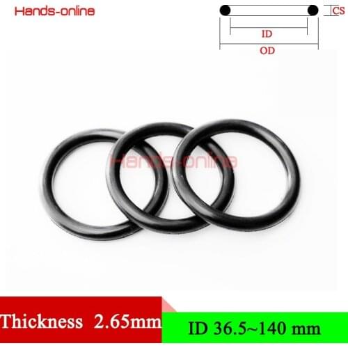 Thickness/CS 2.65mm NBR Rubber O Ring O-Ring Oil Sealing Automobile Sealing Sealing O-Rings Seal Gasket Oil Washer 36.5-140mm