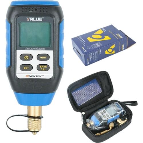VMV-1 Digital Vacuum Gauge Refrigeration System Pressure Vacuum Meter 0-10000 Pa Blue Pressure Gauges