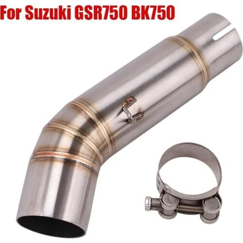 For Suzuki GSR750 BK750 Motorcycle Middle Mid Pipe Exhaust System Connect Link Section Tube Stainless Steel Slip On Escape