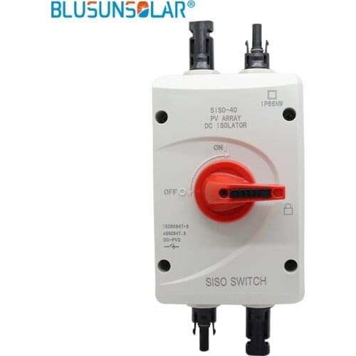 High performance 4 Pole 1200V DC 32Amp Solar Electrical DC Sw'ti'ch Isolator Switch with 2 pairs SOLAR Connectors