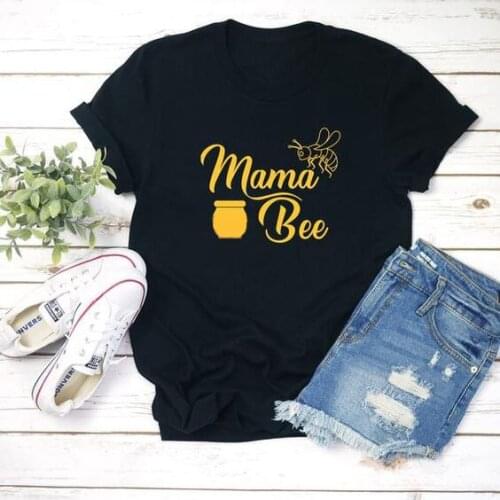 Mama bee t shirt grunge tumblr women Mothers Day gift vintage camisetas aesthetic graphic cotton Honey bee street style tee top