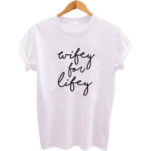 Women Birthday Gift Tops Mujer Verano Wife Mom Life Slogan Tee Shirt Femme Wife Harajuku Tshirt Tumblr Funny Wife T Shirts