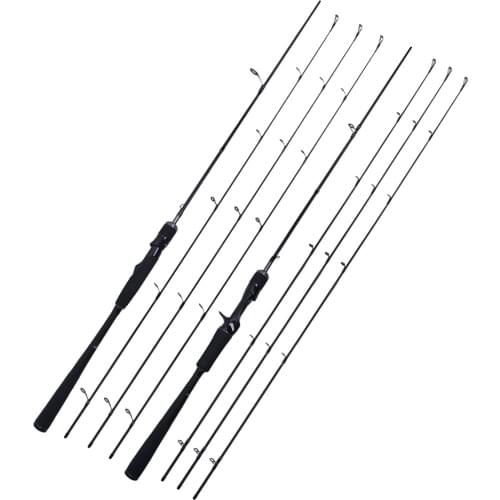 1.8m 2 Section Spinning Lure Rods 3 Tips UL L ML Power Casting Fishing Rod Carbon Ultralight Fishing Tackle with Rod Bag