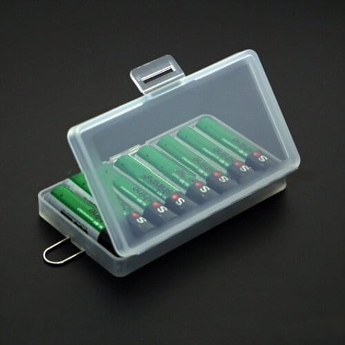1PC Hard Plastic Case Holder Storage Box Cover for AA/AAA batteries Box Container Bag Case Organizer Box Case with Clips