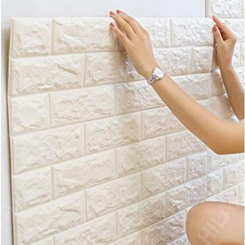 10 Sheet PE Foam 3D Wall Stickers Safty Home Decor Wallpaper DIY Wall Decor Brick Living Room Kids Bedroom Decorative Sticker