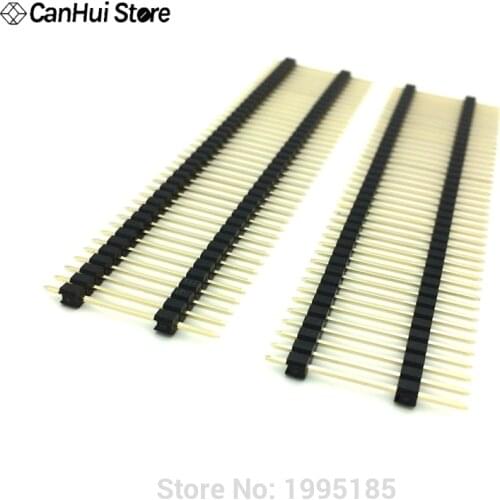 10pcs/lot Row needles 2.54 Double Plastic 1 * single 40pin high 21 23 25 30 35mm 1*40 Female Header Connector Single Row Needle