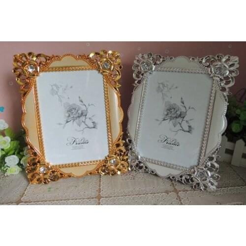 12pcs Vintage Luxury Baroque Style Gold Silver Desktop Frame Photo Frame Gift for Friend Family