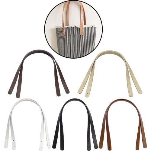 2x 60cm PU Leather Bag Strap Handle Replacement for Handbag Purse Shoulder Tote