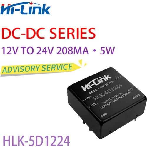 Free shipping HiLink 12V to 24V DC DC step down power supply HLK-5D1224 dc smps power 5pcs/lot